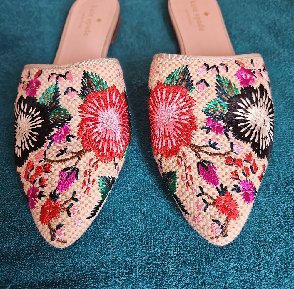 Kate Spade New York Monteclair Embroidered Mule Size 8 Women - Picture 2 of 7